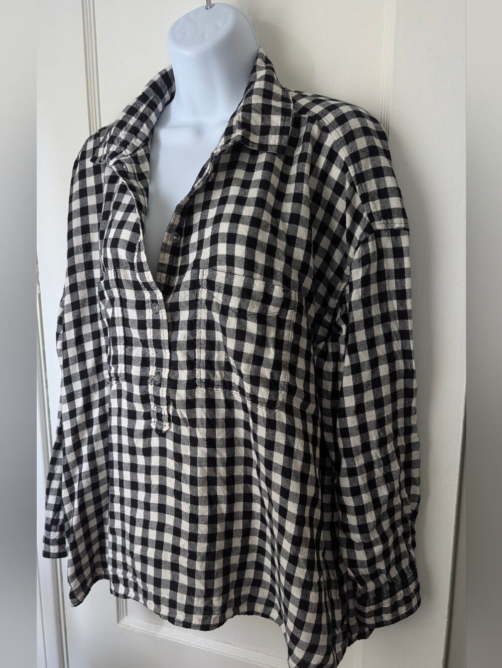 American Eagle Outfitters Buffalo-Print Flannel Tunic Top